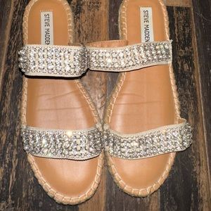 Steve Madden Shoes | Steve Madden Rhinestone Bling Slides